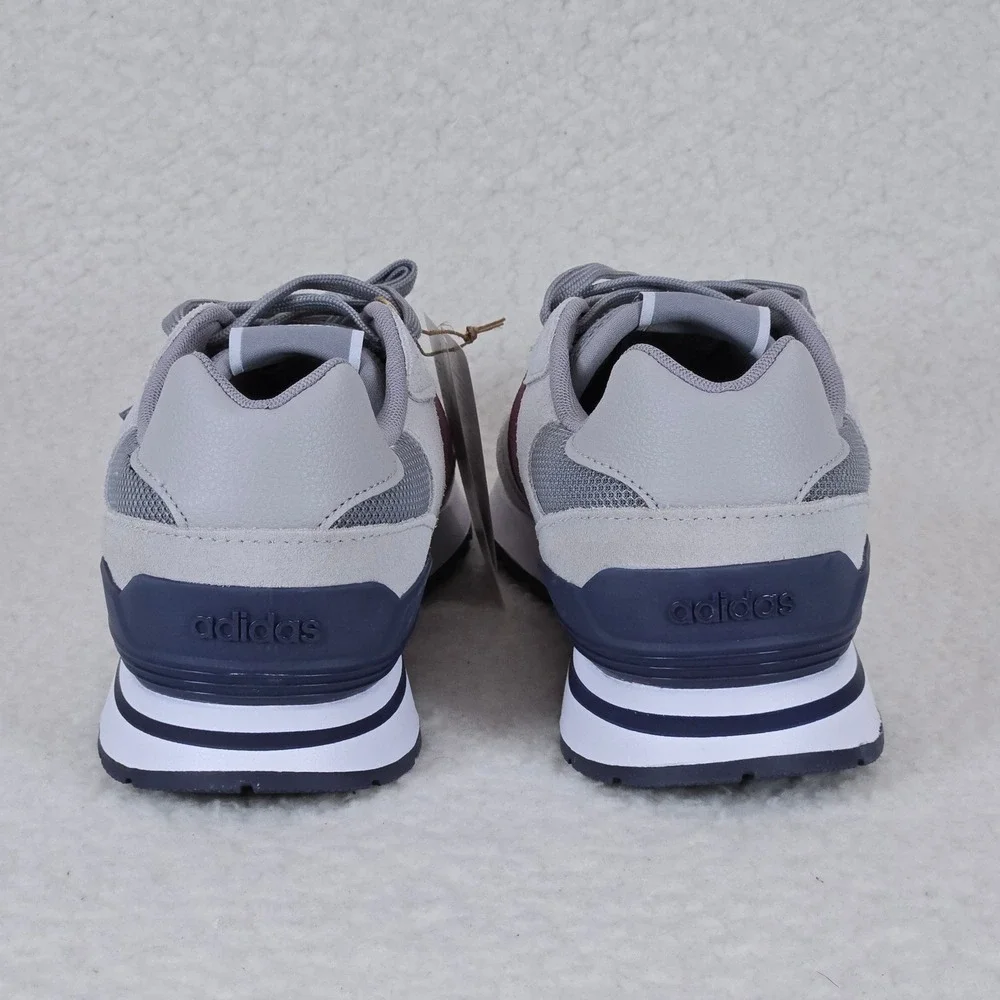 Adidas Run 80s Mens Sneakers Grey Burgundy Navy ID1882 Size 7 NEW